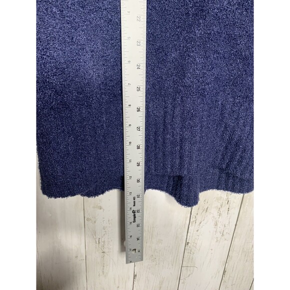 Caslon Teddy Soft V-Neck Pullover Knit Sweater Top Navy Blue Women Large - Picture 8 of 10